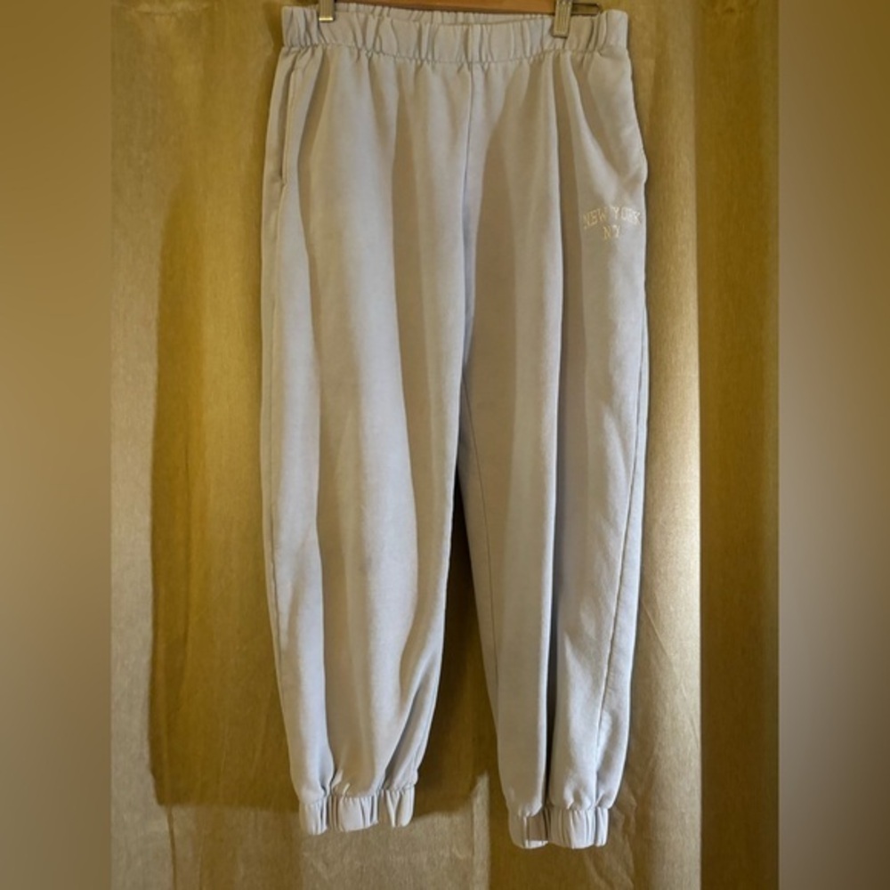 Brandy Melville New York Embroidered Joggers